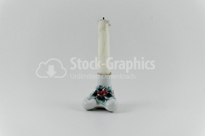 Candle holder on isolated white background