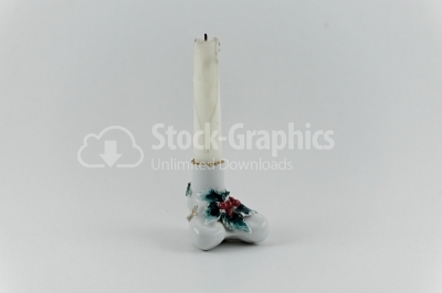 Candle holder on white background