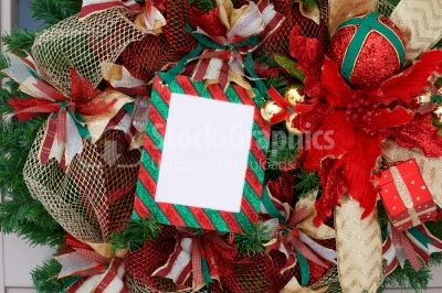 Christmas wreath with place for text