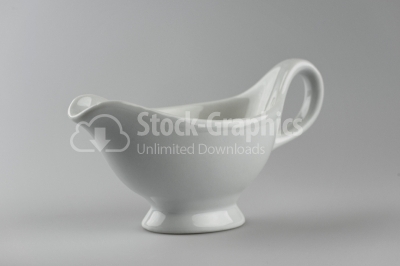 Clean sauceboat on white- Stock Image