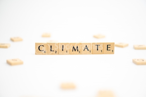CLIMATE word written on white background. CLIMATE text on white