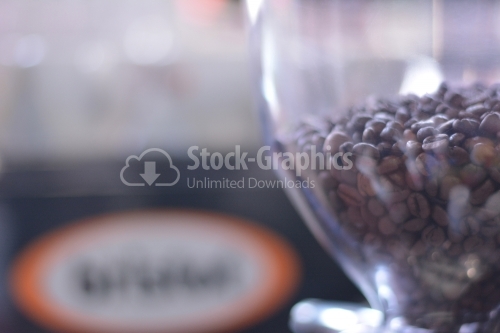 Coffee beans in a glass