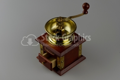 Coffee grinder on white background - Stock Image