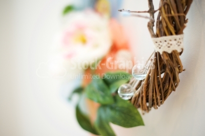 Colorful decorative artificial wreath