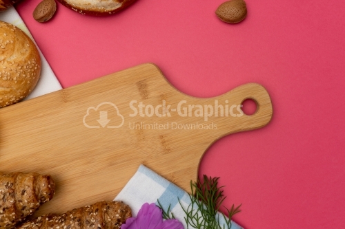 Composition on cooking board
