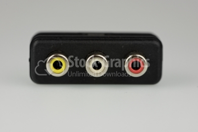 Connector black scart - Stock Image