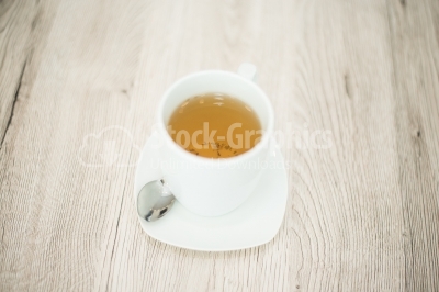 Cup of tea on the wooden surface