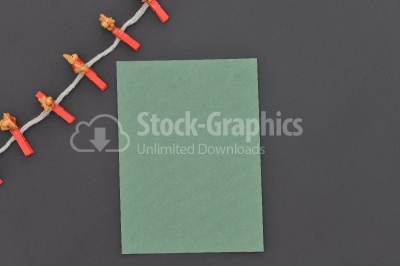 Decoration with green paper