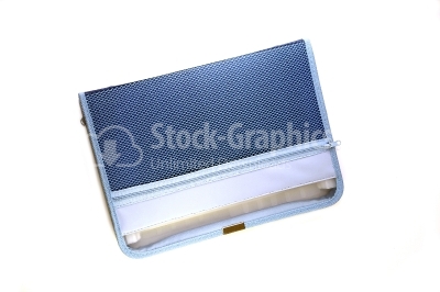 Deep blue file folder isolated on white