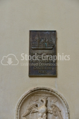 Detail of the Peles Castle, a Neo-Renaissance castle in the Carp