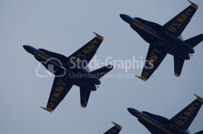 Fighter jets flying in formation - Stock Image