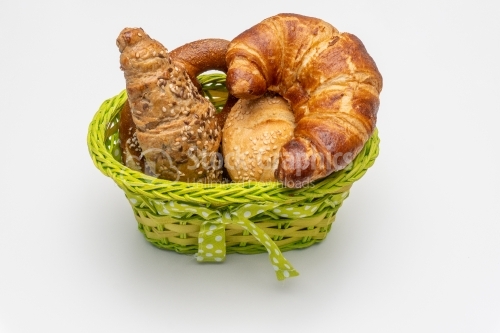 Food in green basket
