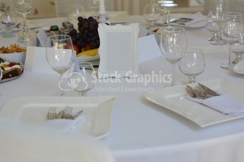 Frame in the middle of the table