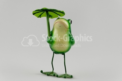 Frog with umbrella 