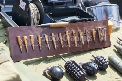 Front-view of ammunition