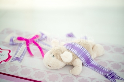 Gift box with small sheep