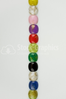 Girls accesories multicolor beads photo on white