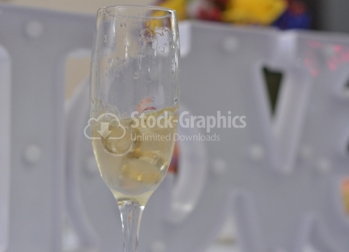 Glass with champagne