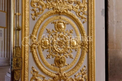Gold ornaments inside les invalides , France, Paris