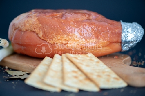 Ham and backed biscuits