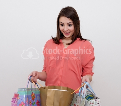 Happy shopping - Stock Image