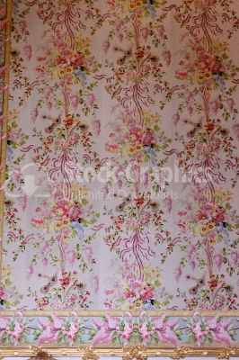 Interior of royal bedroom at Chateau de Versailles (Palace of V