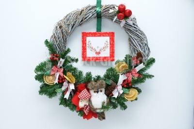 Isolated christmas wreath
