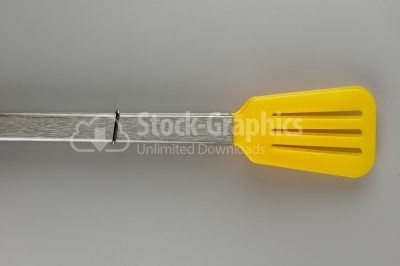 Kitchen spatula on white background - Stock Image