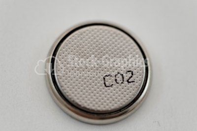 Lithium button close-up - Stock Image
