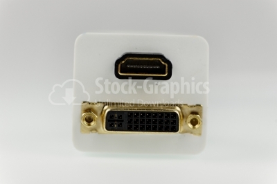 Mini display port and connector HDMI