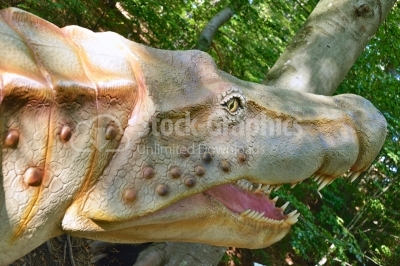 Model of a dinosaur in Dino Parc in Rasnov, Romania