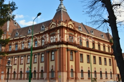 Old Building In Brasov Romania Headquarter Of City Prefecture