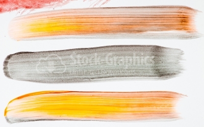 Orange and black watercolor brush strokes