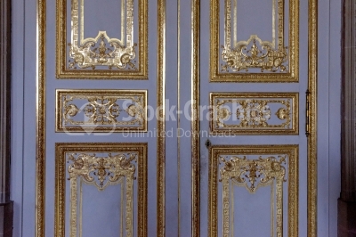 Ornaments on the doors inside les invalides , France, Paris