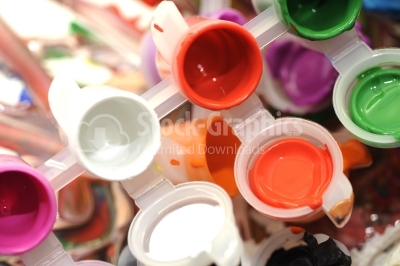 Paint colors in the tubes