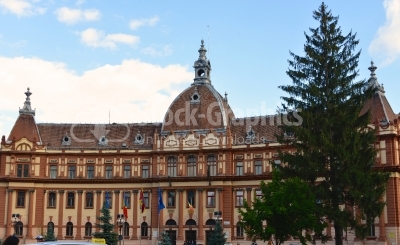 Panoramic view over the main square of Prefecture building