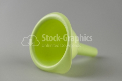 Plastic funnel - Stock Image