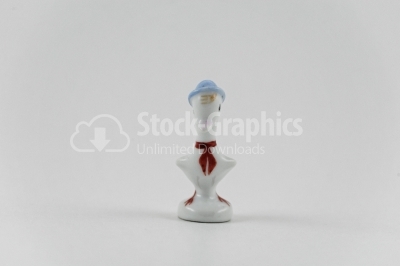 Porcelain duck on white background- Stock Image