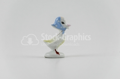 Porcelain duck statuette- Stock Image