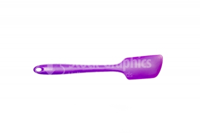 Purple silicon kitchen spatula isolated on white Background