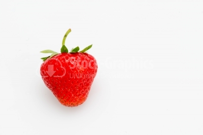 Red, ripe strawberry focus