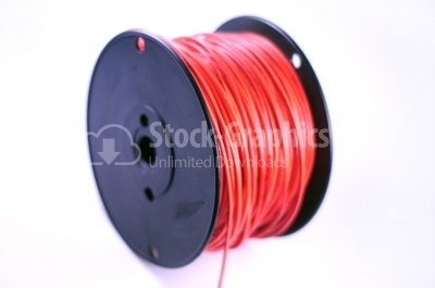 Red wire - Stock Image