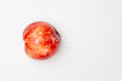 Ripe nectarine fruit, isolated on white background