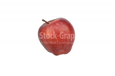 Ripe red apple isolated on white 