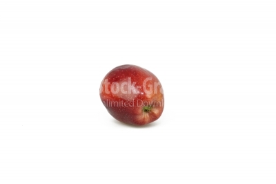 Ripe red apple isolated on white 