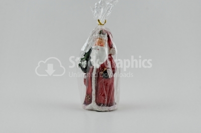 Santa Claus figurine on white background
