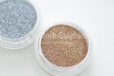 Silver and gold nail glitter