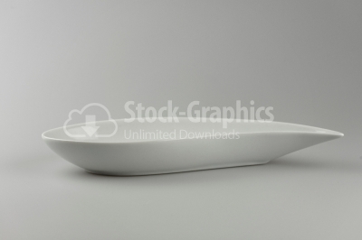 Single porcelain sauce-boat - Stock Image