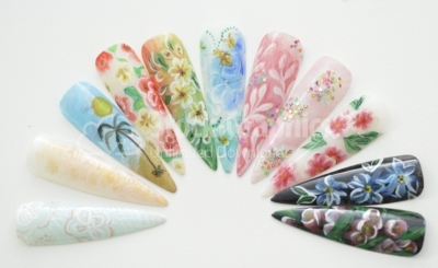 Spiral with fake nails