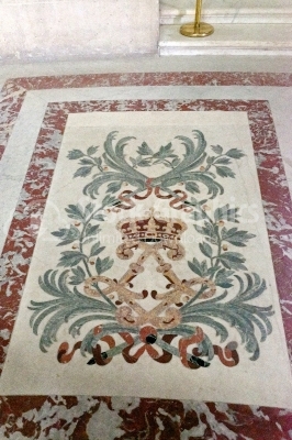 Square Floor marble inside Les Invalides, Paris